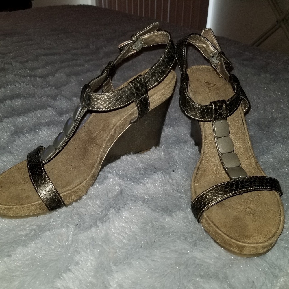 Pewter Wedge by Aerosoles
